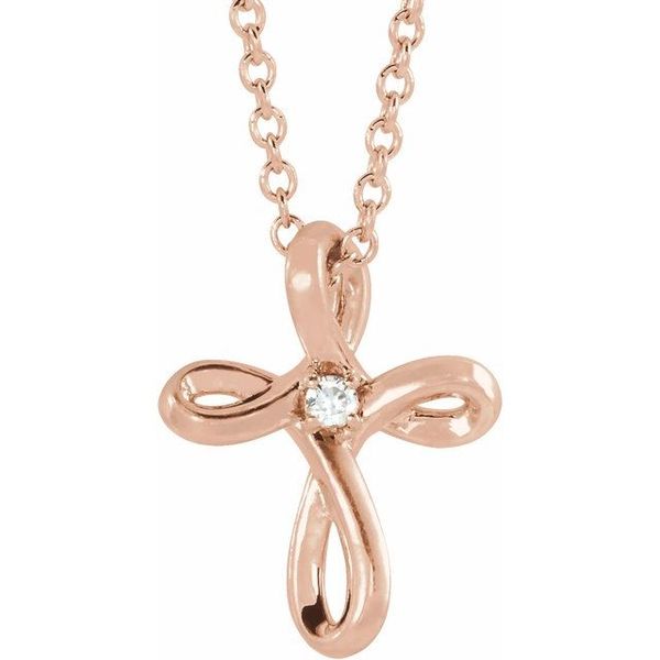 Solitaire Cross Necklace