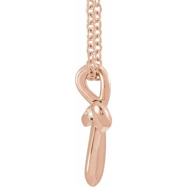 Solitaire Cross Necklace - Image 2