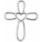Cross with Heart Pendant