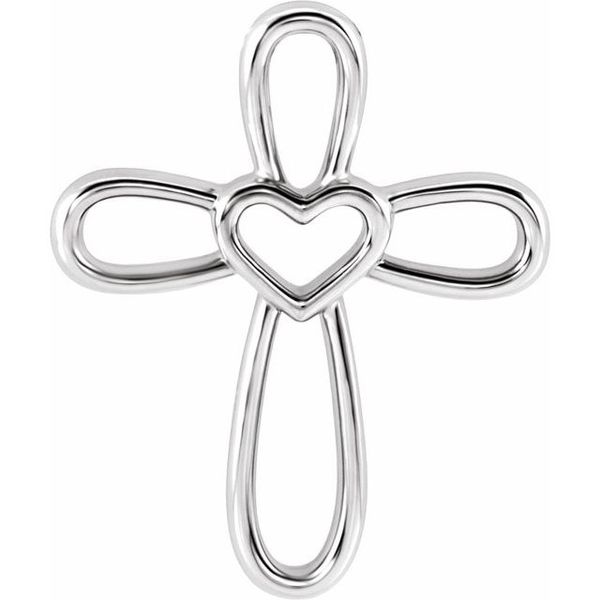 Cross with Heart Pendant