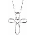 Cross with Heart Necklace