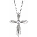 Bezel-Set Cross Necklace
