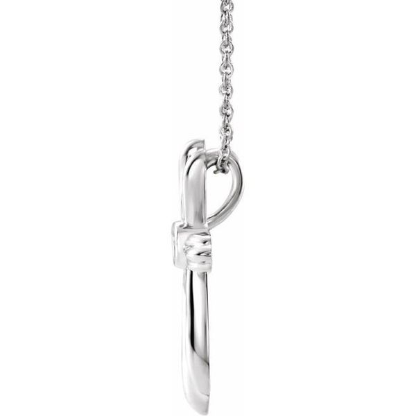 Bezel-Set Cross Necklace - Image 2