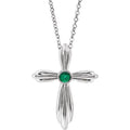 Bezel-Set Cross Necklace