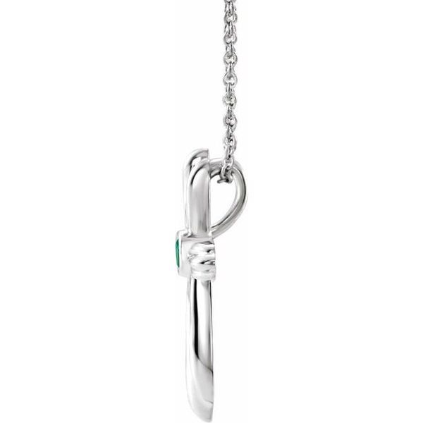 Bezel-Set Cross Necklace - Image 2
