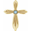 Bezel-Set Cross Pendant