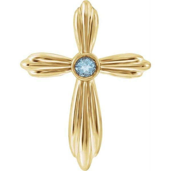 Bezel-Set Cross Pendant