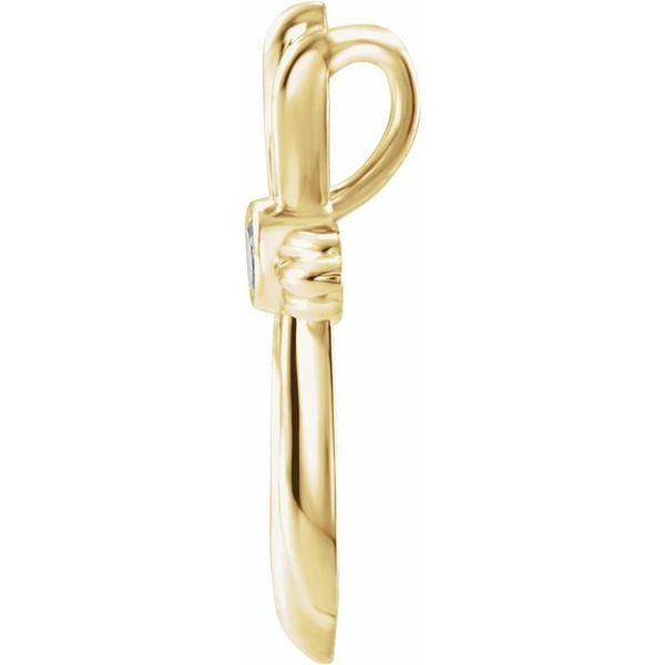Bezel-Set Cross Pendant - Image 2