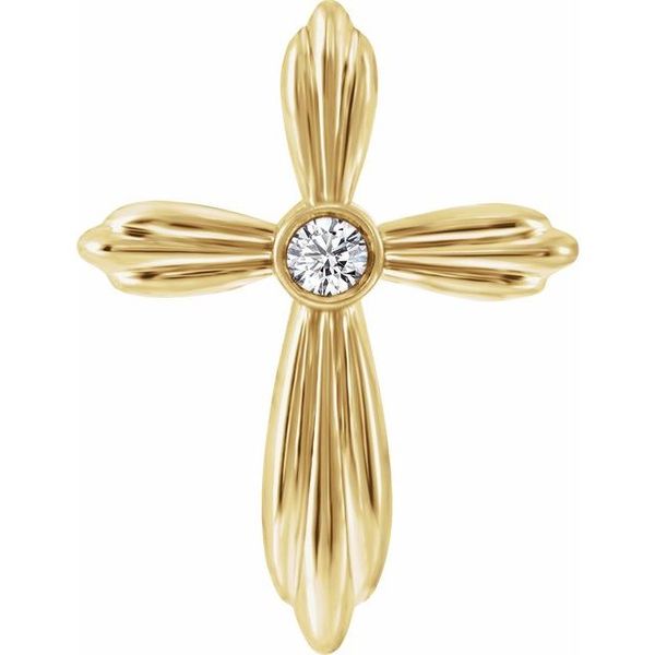 Bezel-Set Cross Pendant