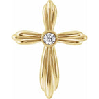 Bezel-Set Cross Pendant