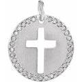 Accented Pierced Cross Pendant
