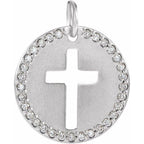 Accented Pierced Cross Pendant