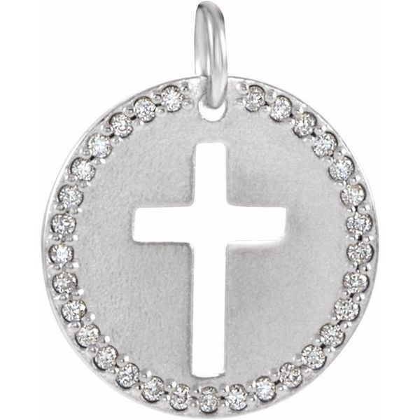 Accented Pierced Cross Pendant