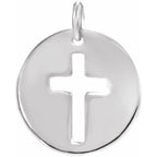 Accented Pierced Cross Pendant - Image 3