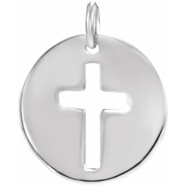 Accented Pierced Cross Pendant - Image 3