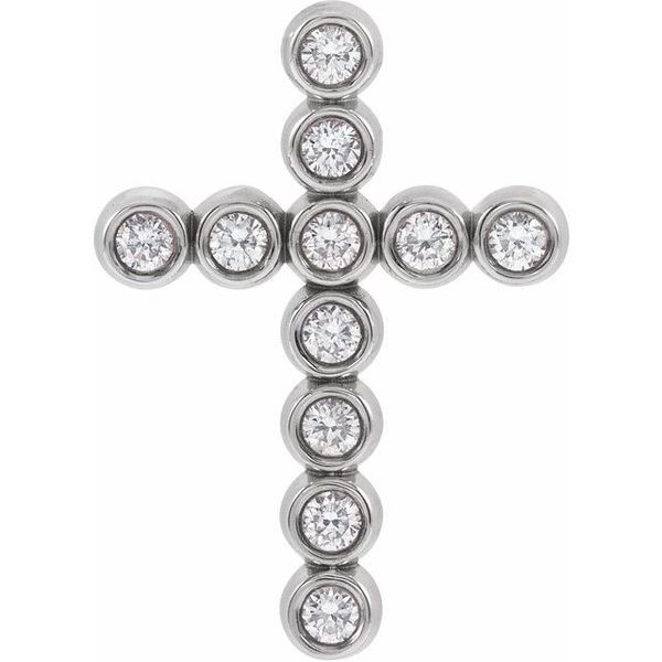 Bezel-Set Cross Pendant