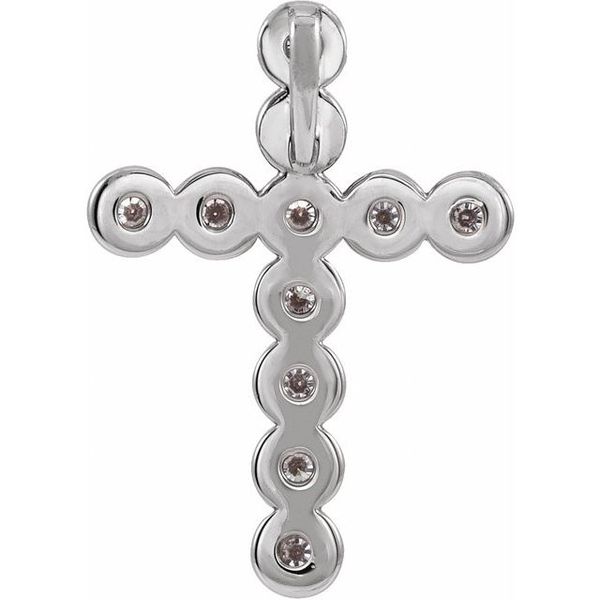 Bezel-Set Cross Pendant - Image 3