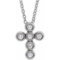Bezel-Set Cross Necklace