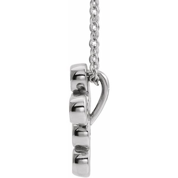 Bezel-Set Cross Necklace - Image 2