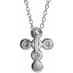 Bezel-Set Cross Necklace - Image 3