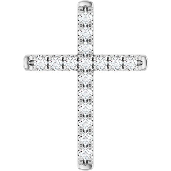 French-Set Cross Pendant