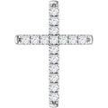French-Set Cross Pendant
