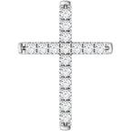 French-Set Cross Pendant