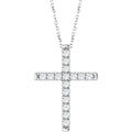 French-Set Cross Necklace