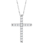 French-Set Cross Necklace