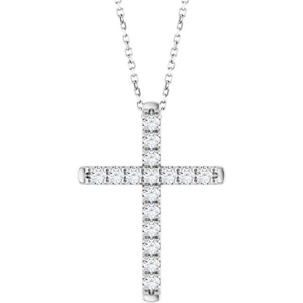 French-Set Cross Necklace