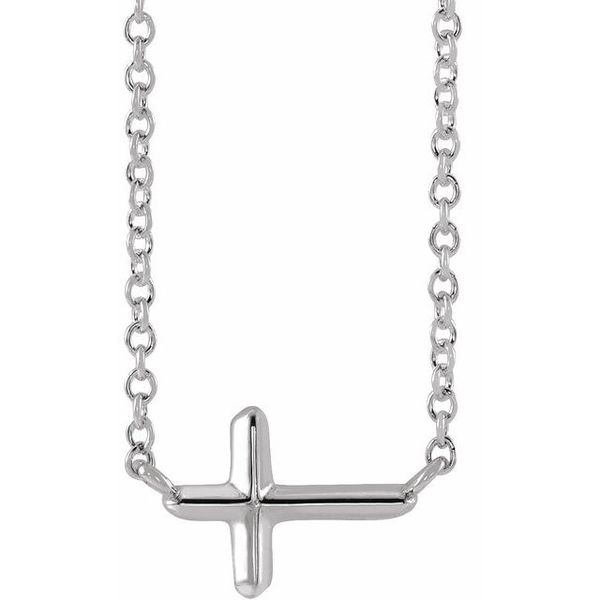 Sideways Cross Necklace