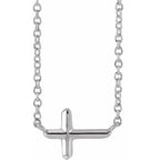 Sideways Cross Necklace