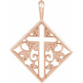 Ornate Pierced Cross Pendant