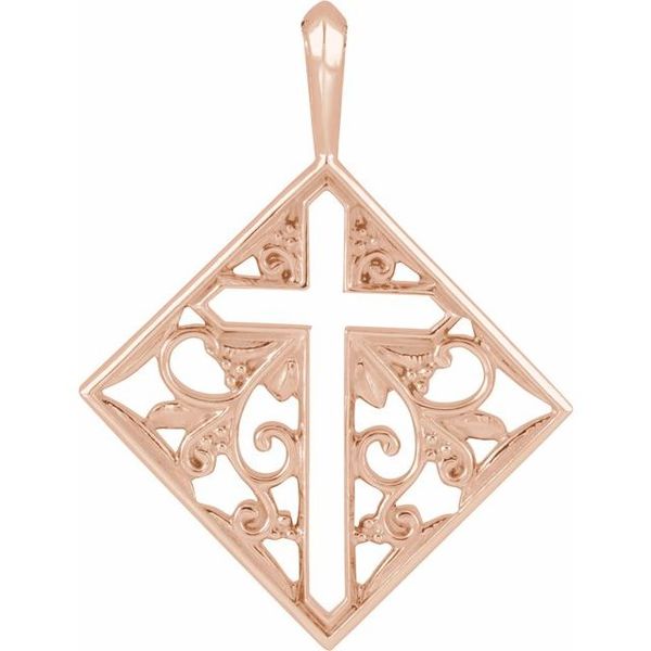 Ornate Pierced Cross Pendant