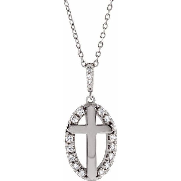 Halo-Style Cross Necklace