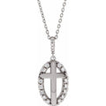 Halo-Style Cross Necklace