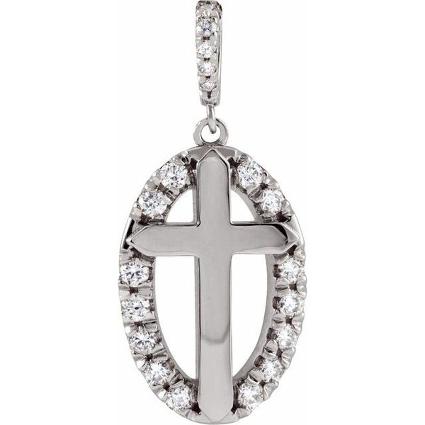 Halo-Style Cross Pendant