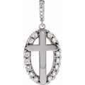 Halo-Style Cross Pendant