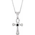 Cabochon Ankh Cross Necklace