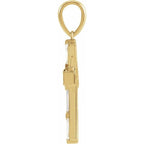 Accented Baguette Cross Pendant - Image 2