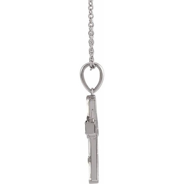 Accented Baguette Cross Necklace - Image 2