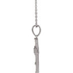 Accented Baguette Cross Necklace - Image 2