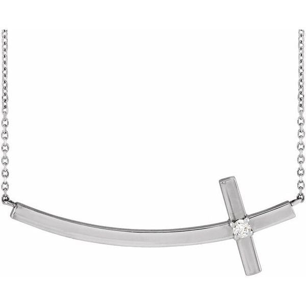 Sideways Cross Necklace