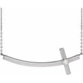 Sideways Cross Necklace