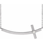 Sideways Cross Necklace