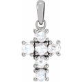 Rose-Cut Cross Pendant