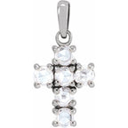 Rose-Cut Cross Pendant