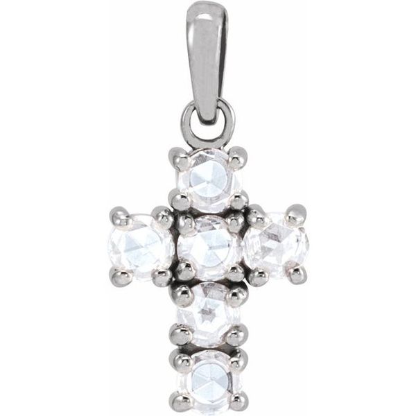 Rose-Cut Cross Pendant