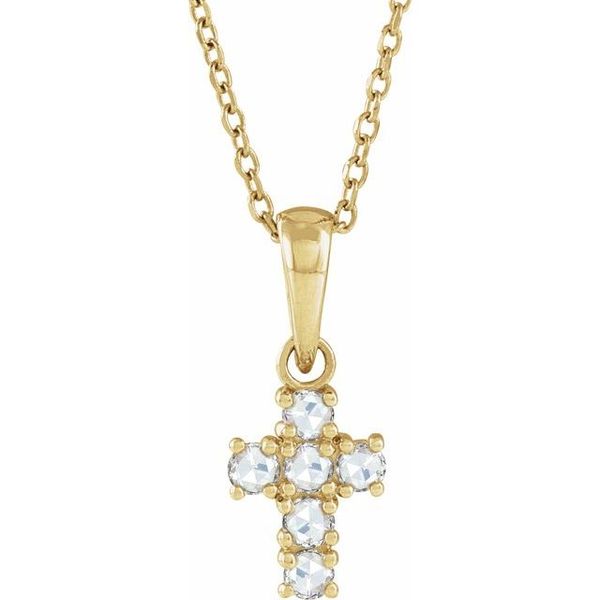 Rose-Cut Cross Necklace
