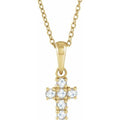 Rose-Cut Cross Necklace
